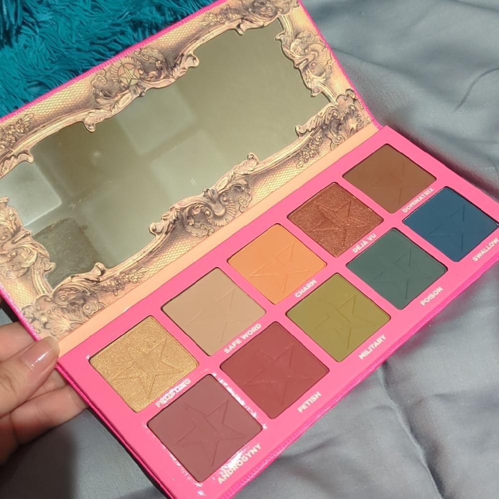 Jeffree Star Eyeshadow Palette - Gold, Green, and Pink Shades